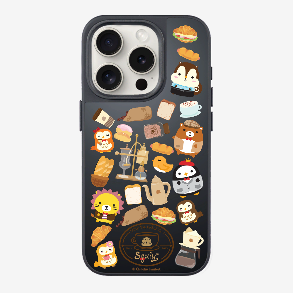 Vintage Cafe Motif Phone Case