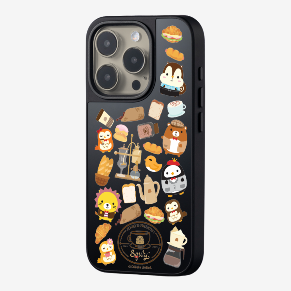 Vintage Cafe Motif Phone Case