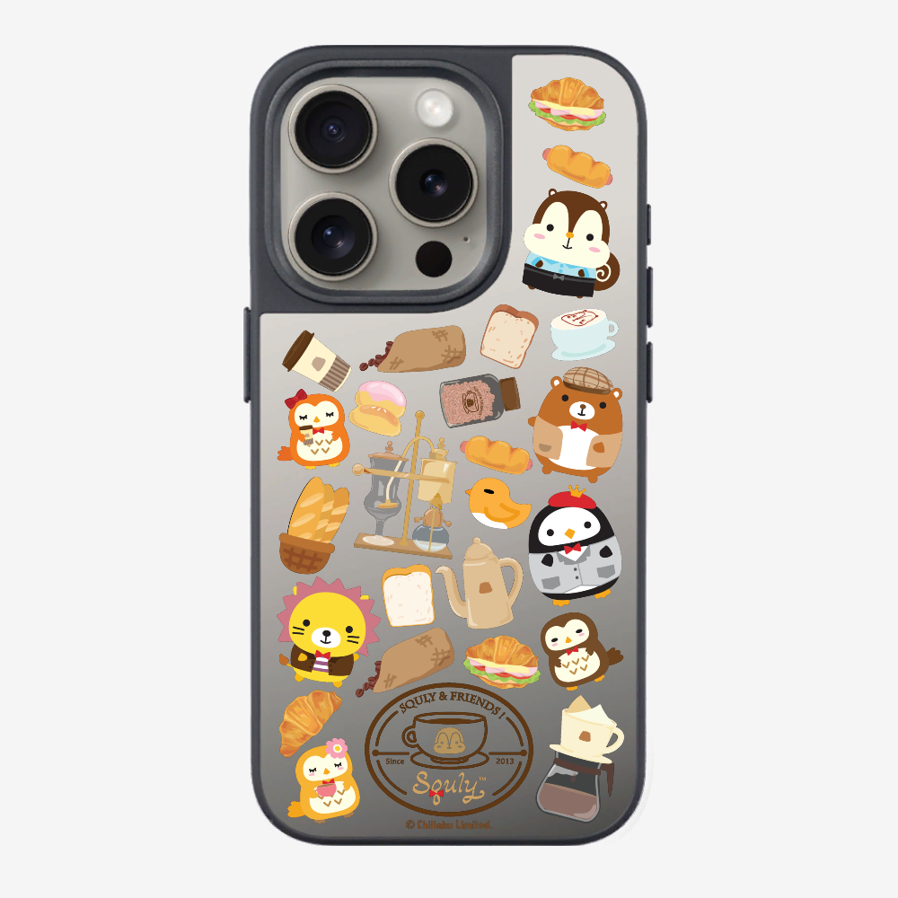 Vintage Cafe Motif Phone Case