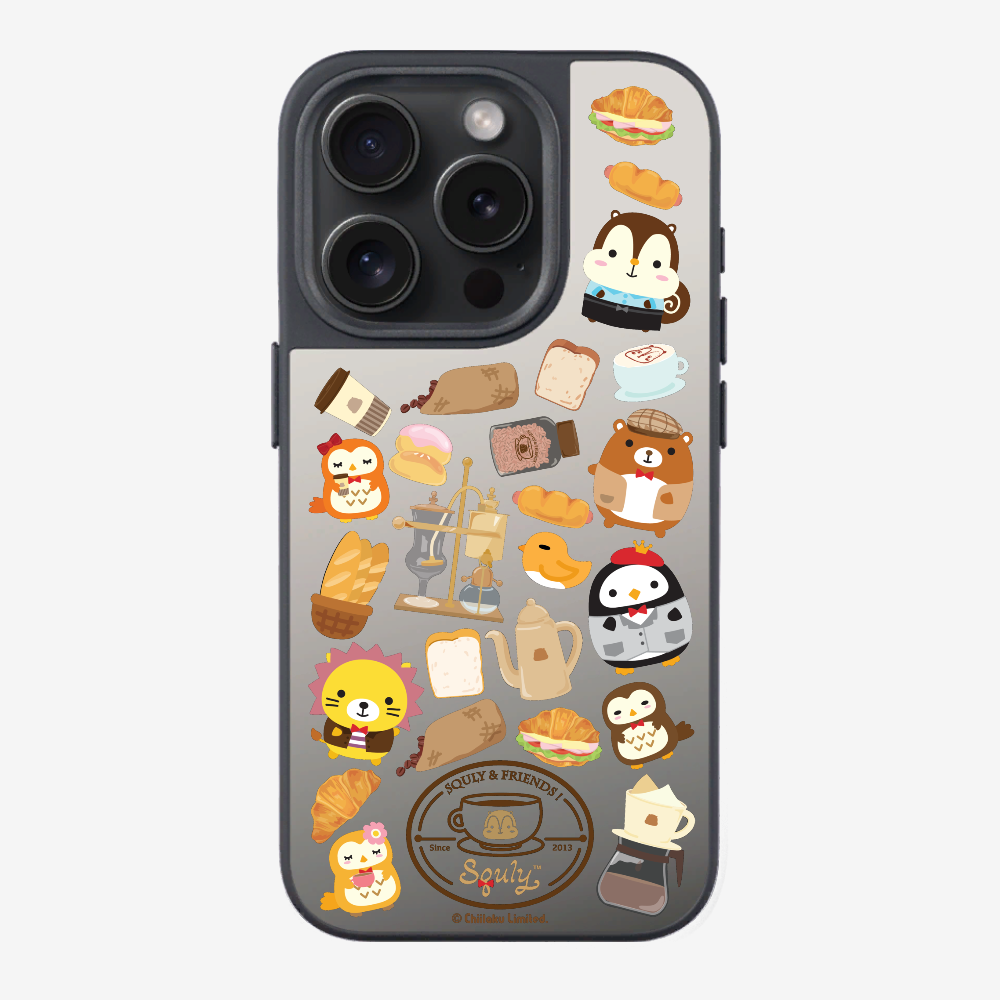 Vintage Cafe Motif Phone Case