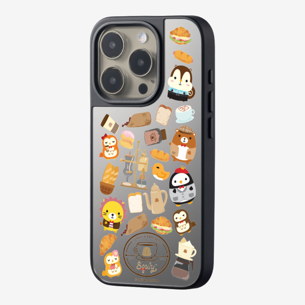 Vintage Cafe Motif Phone Case