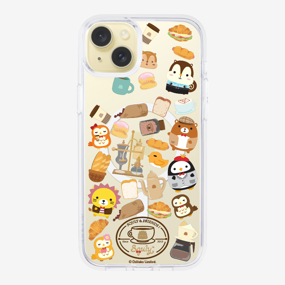 Vintage Cafe Motif Phone Case