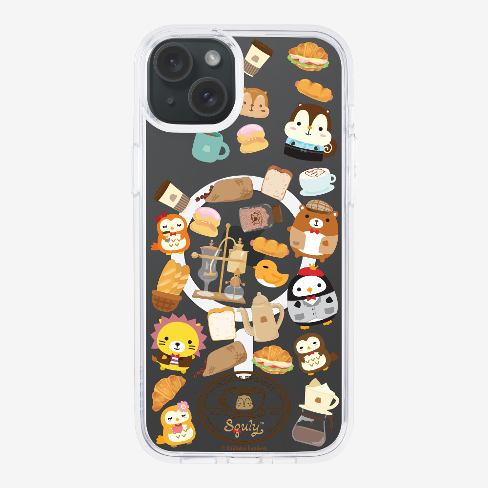 Vintage Cafe Motif Phone Case