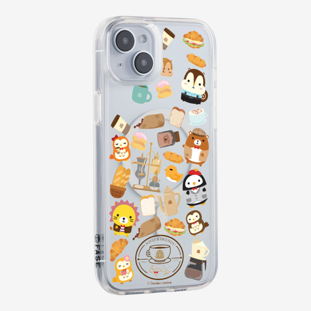 Vintage Cafe Motif Phone Case