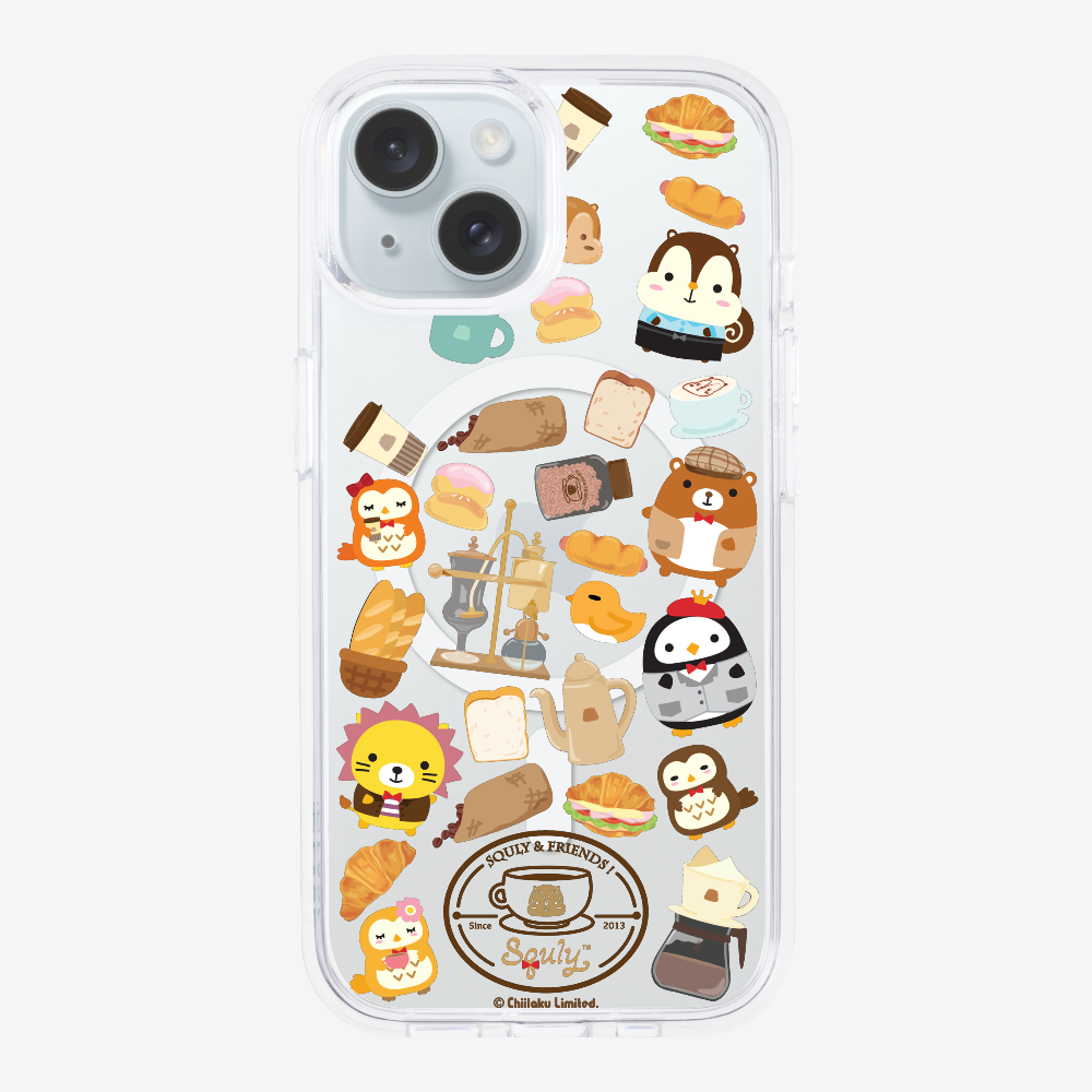 Vintage Cafe Motif Phone Case