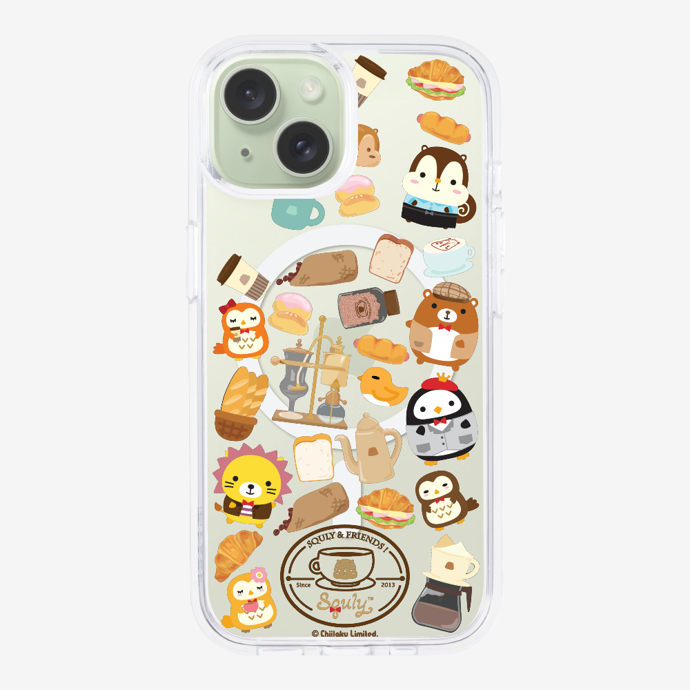 Vintage Cafe Motif Phone Case