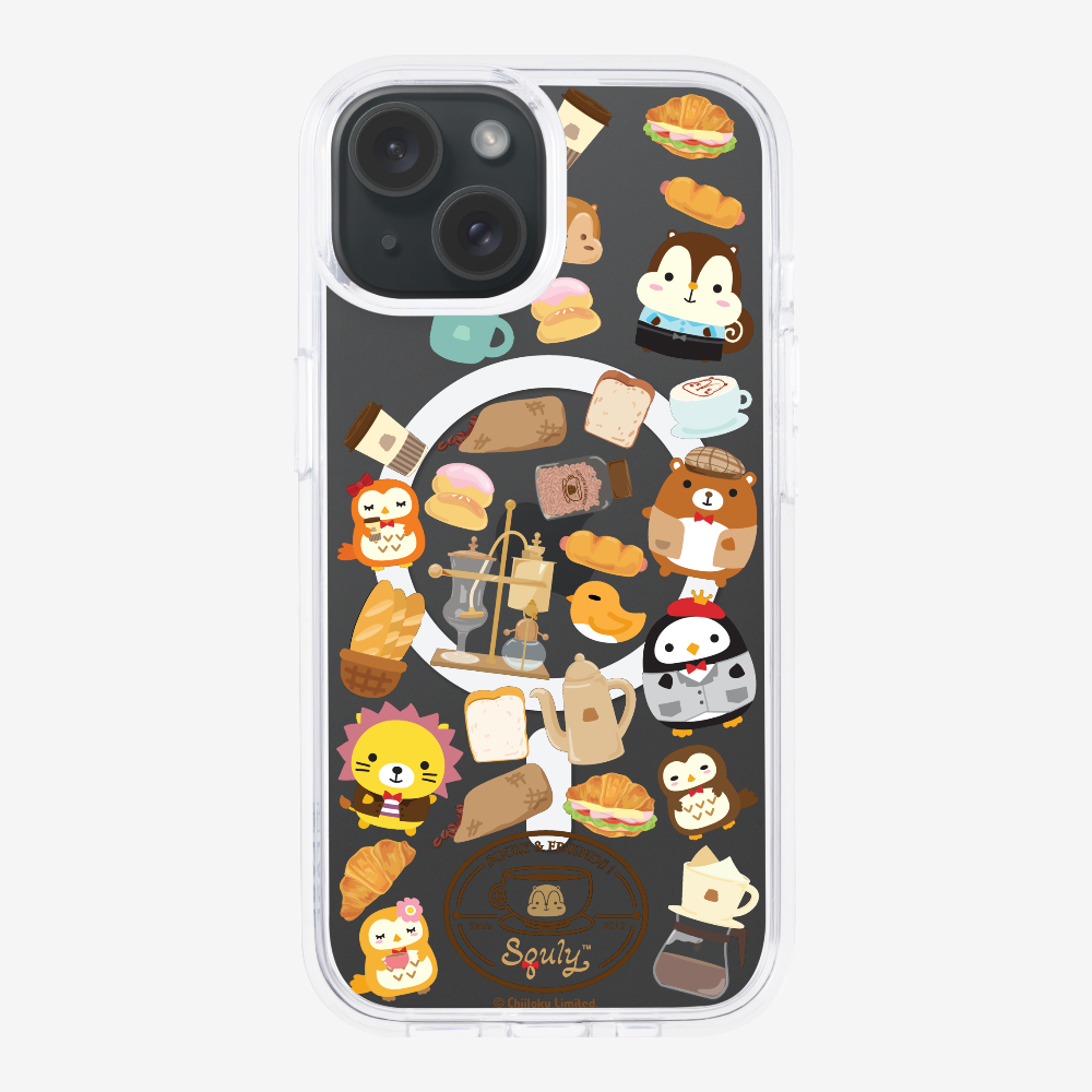 Vintage Cafe Motif Phone Case