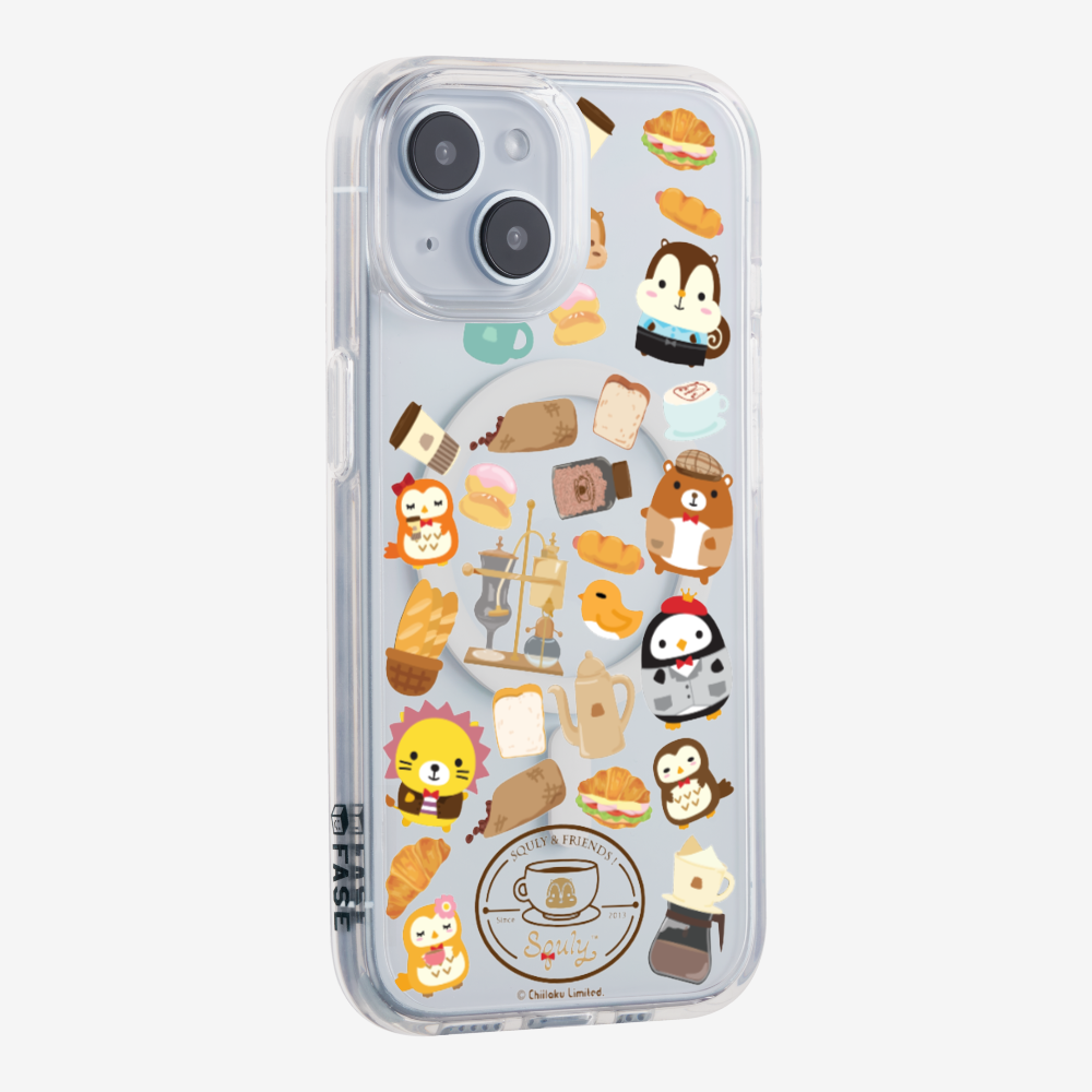 Vintage Cafe Motif Phone Case