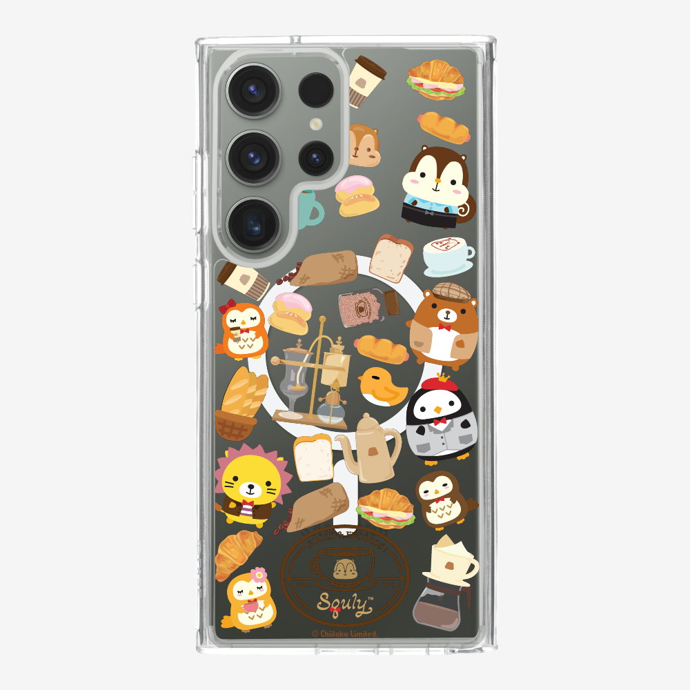 Vintage Cafe Motif Phone Case