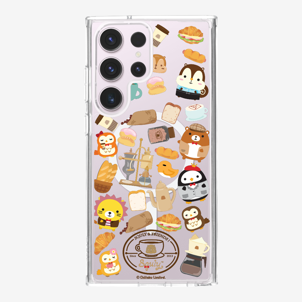 Vintage Cafe Motif Phone Case