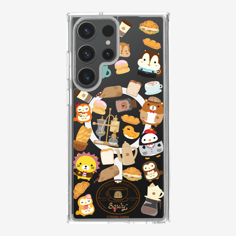 Vintage Cafe Motif Phone Case