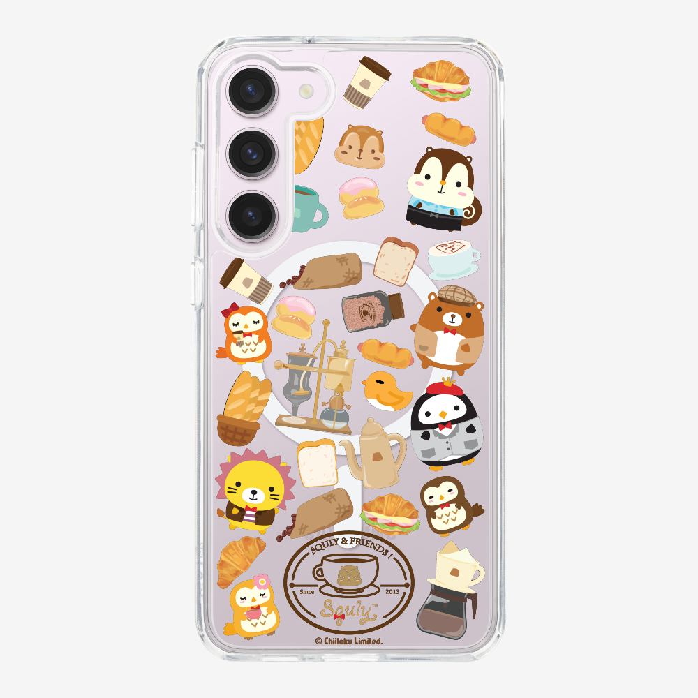 Vintage Cafe Motif Phone Case