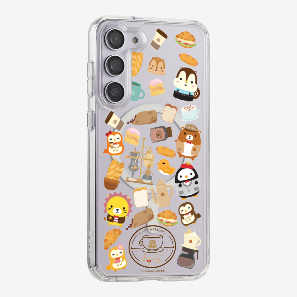 Vintage Cafe Motif Phone Case