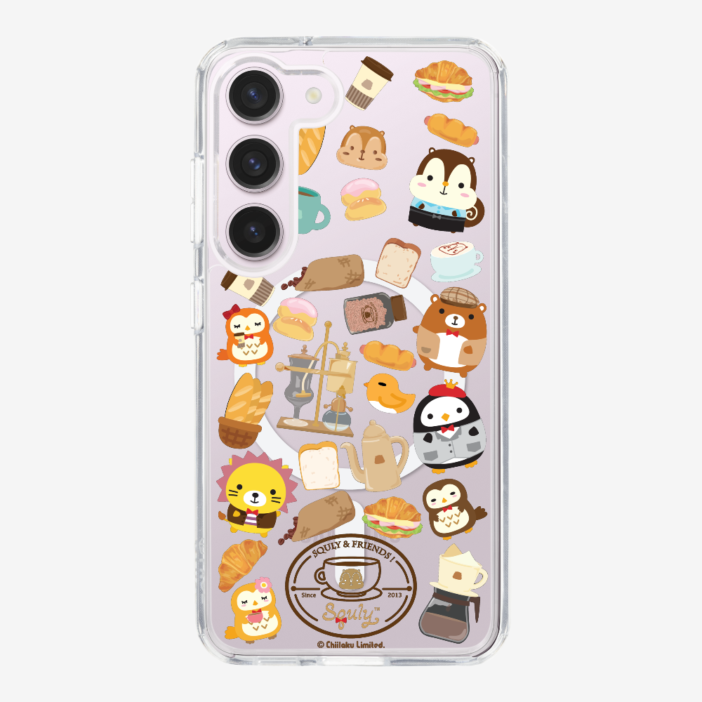 Vintage Cafe Motif Phone Case