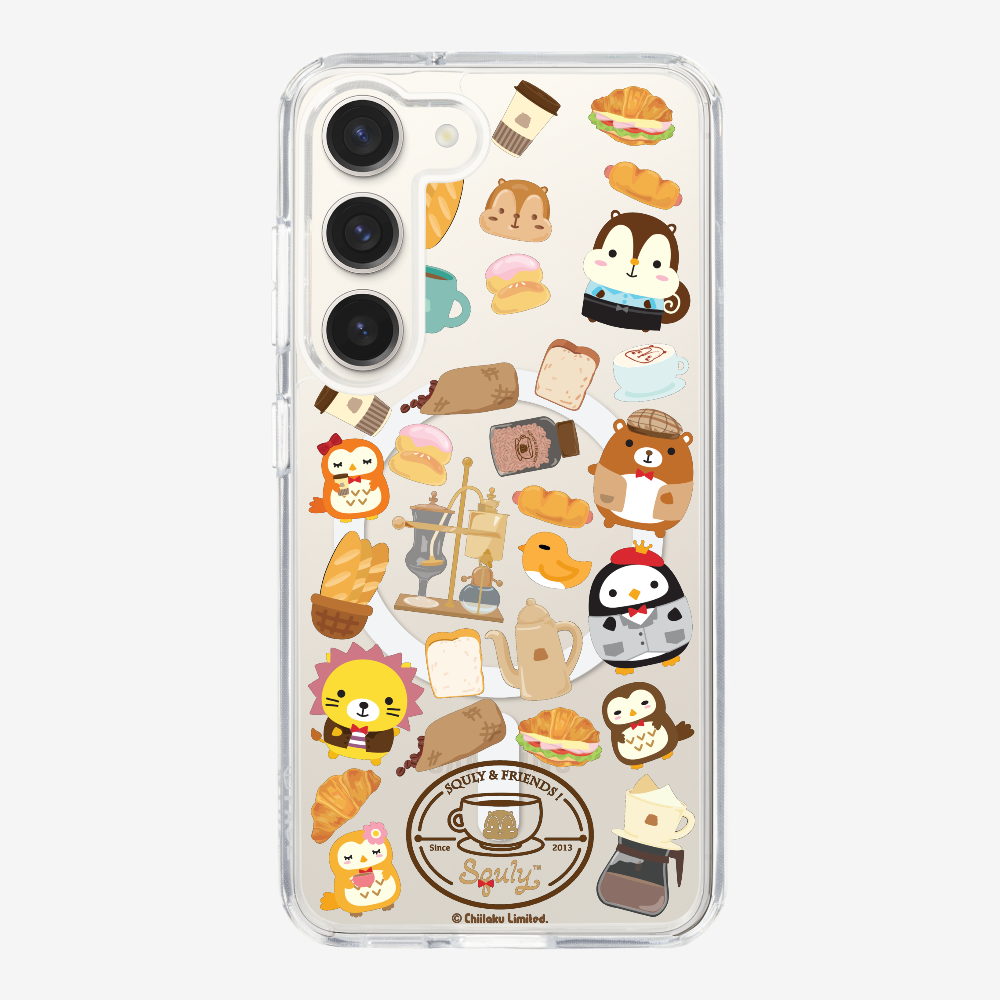 Vintage Cafe Motif Phone Case