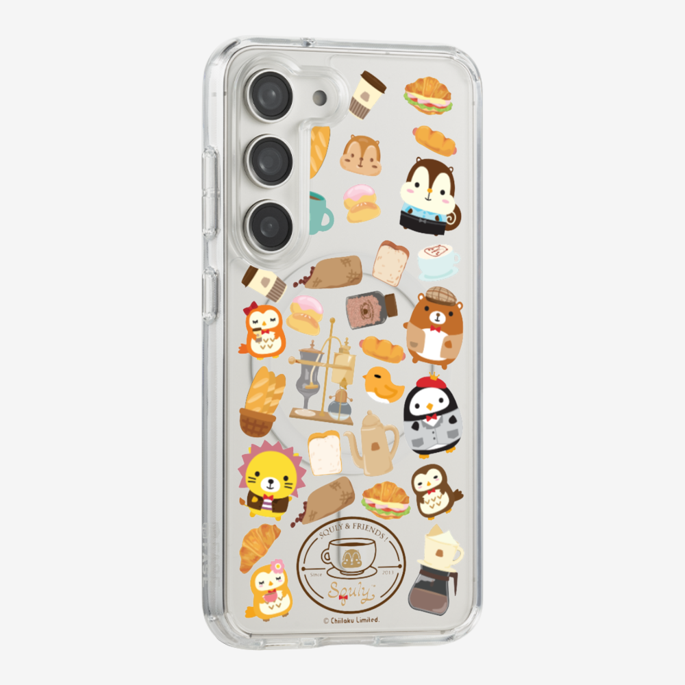 Vintage Cafe Motif Phone Case