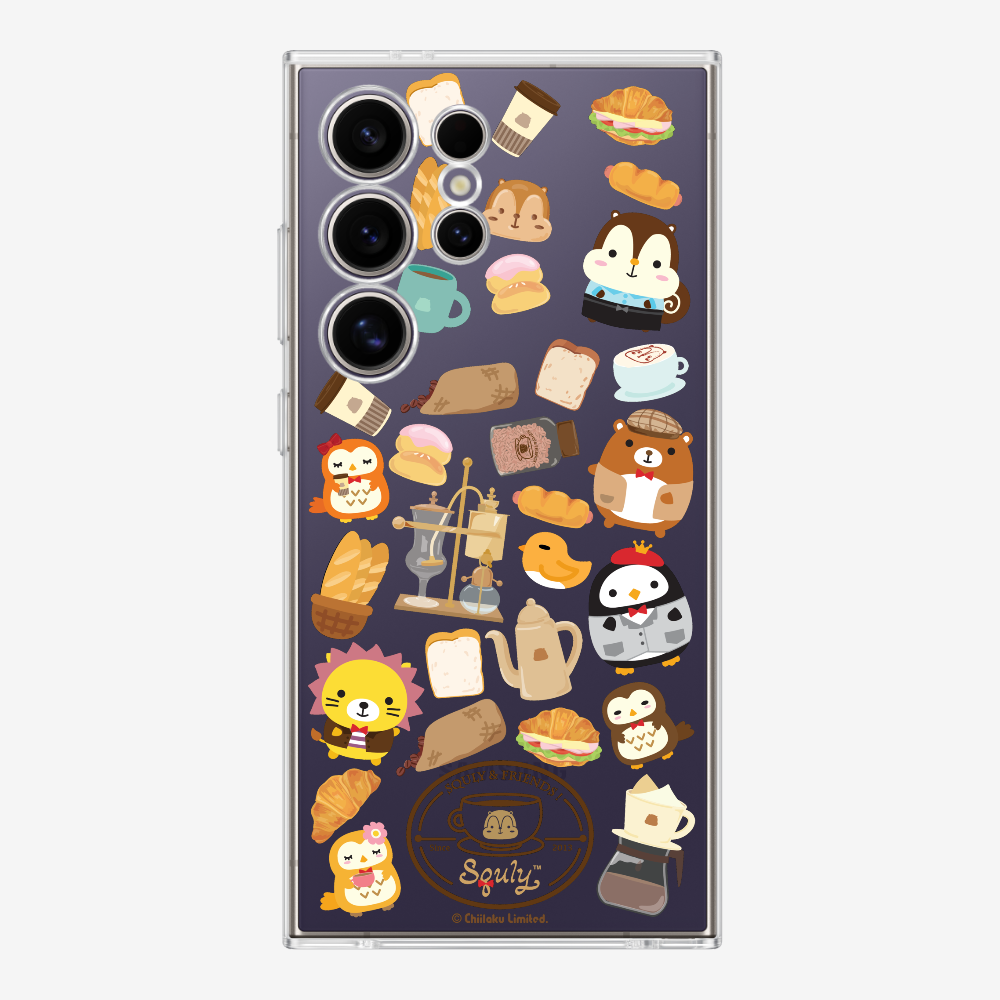 Vintage Cafe Motif Phone Case