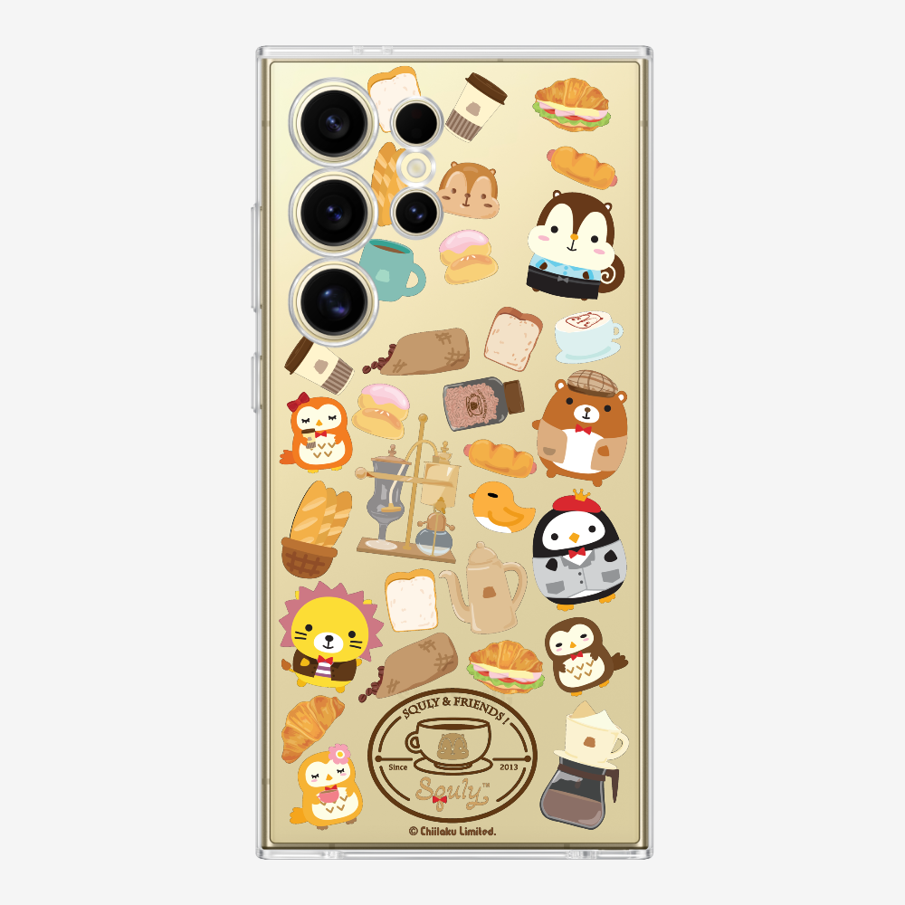 Vintage Cafe Motif Phone Case