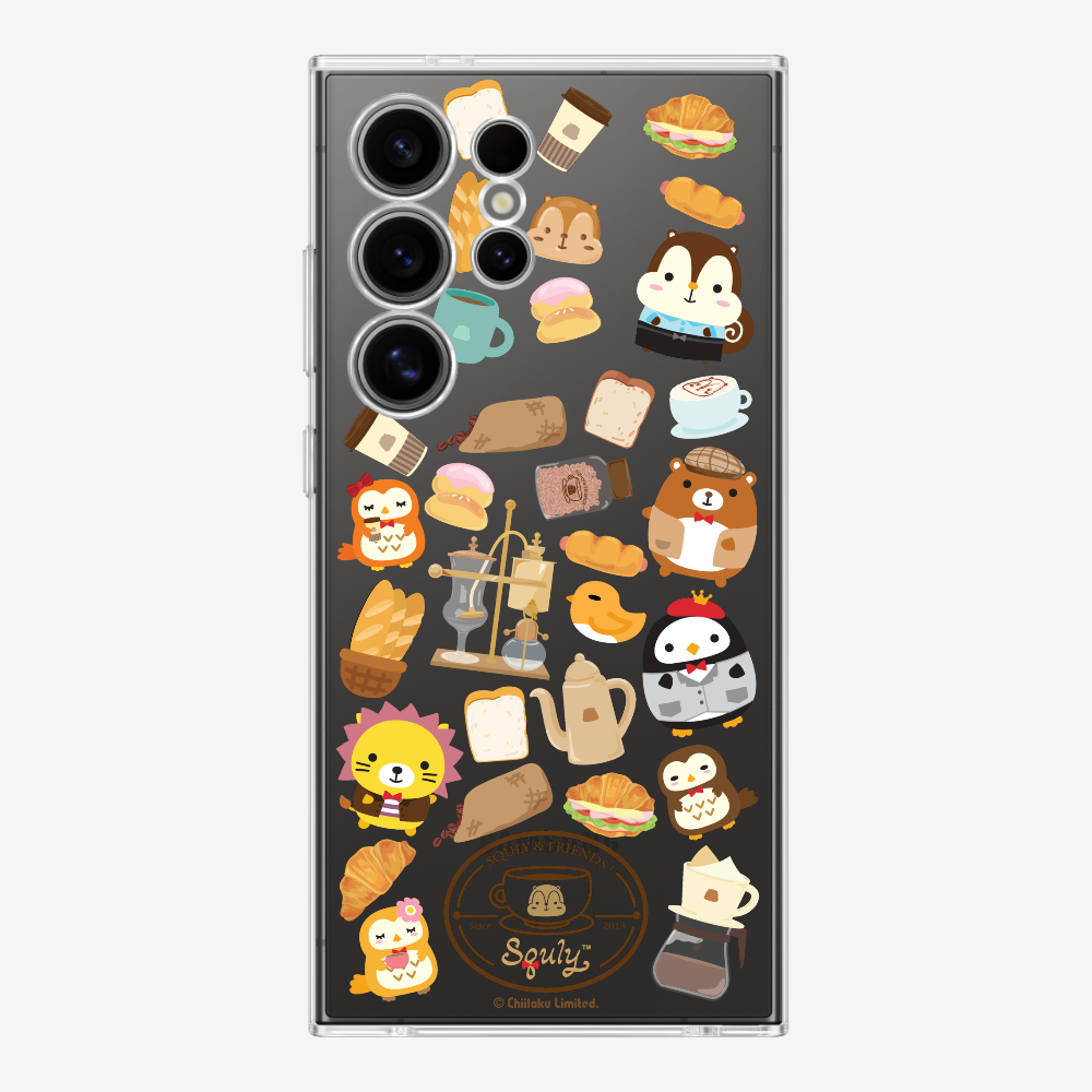 Vintage Cafe Motif Phone Case