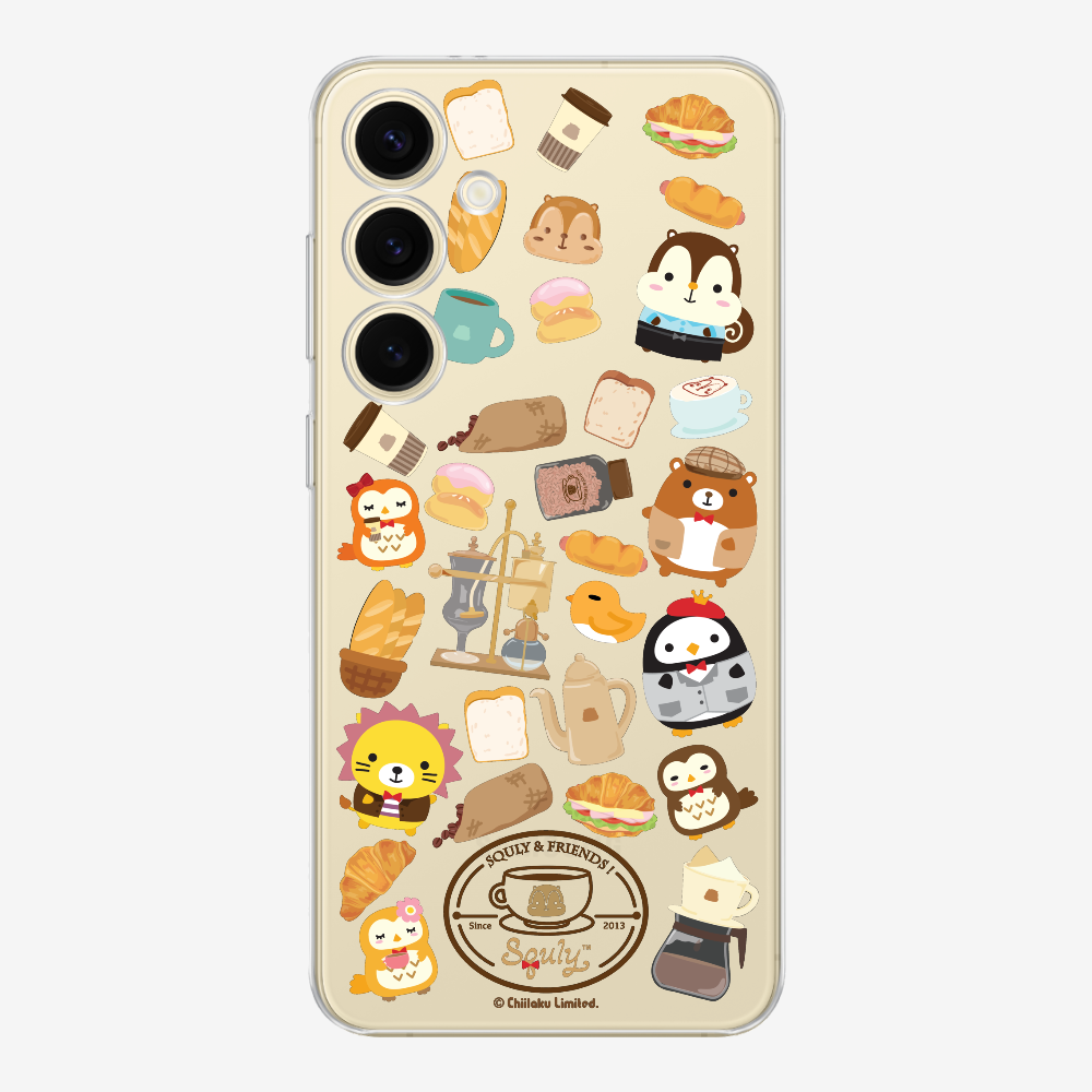 Vintage Cafe Motif Phone Case