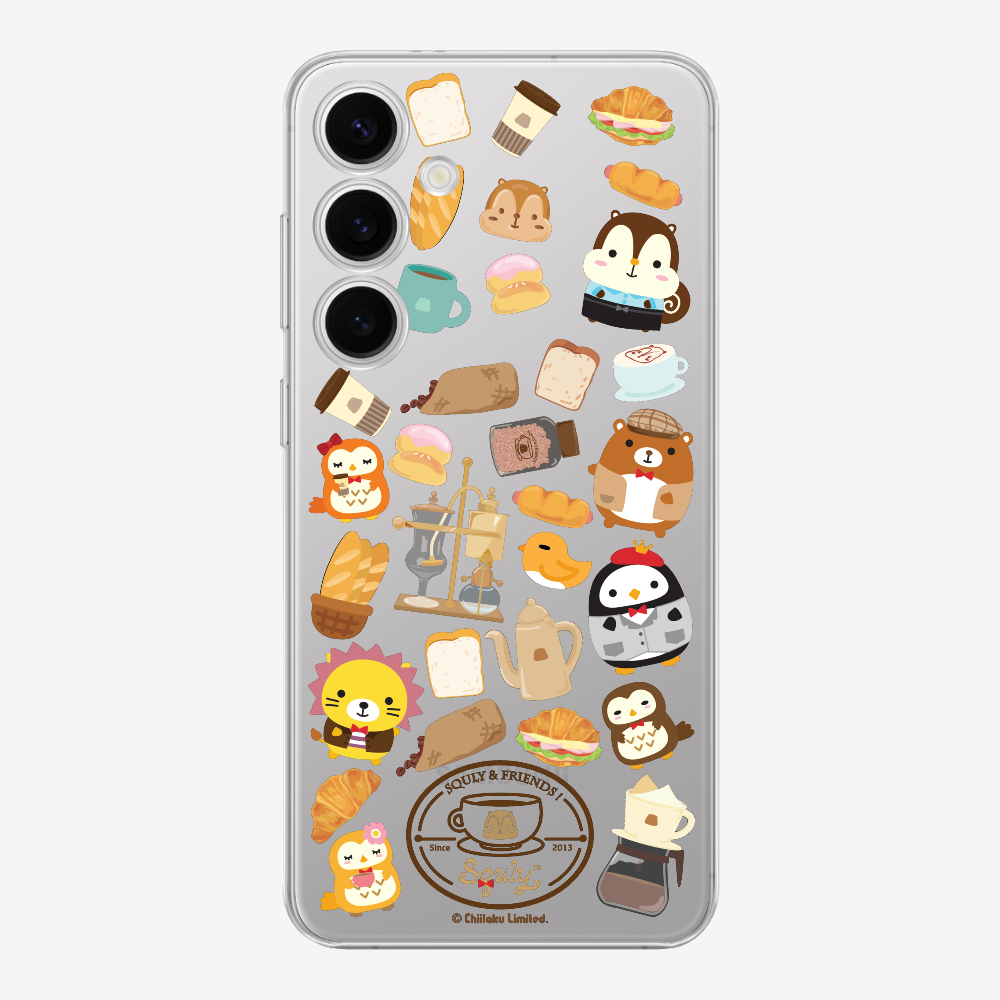 Vintage Cafe Motif Phone Case