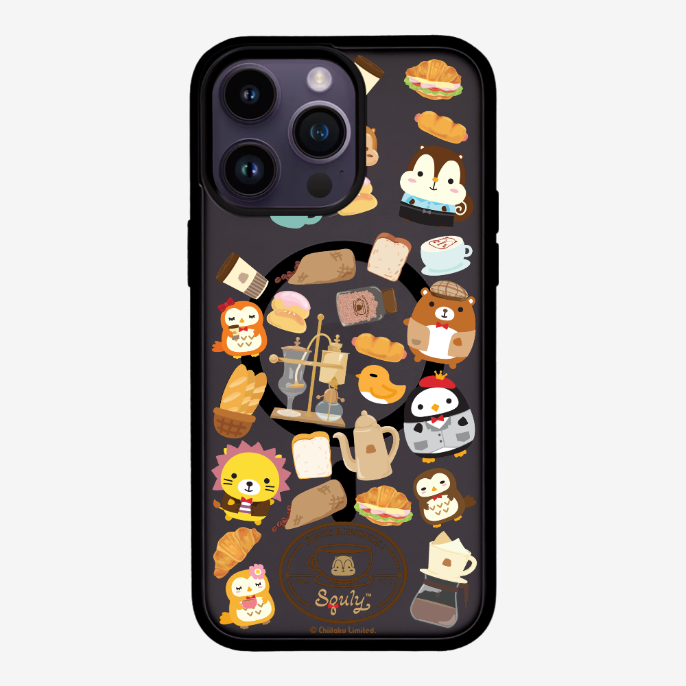 Vintage Cafe Motif Phone Case