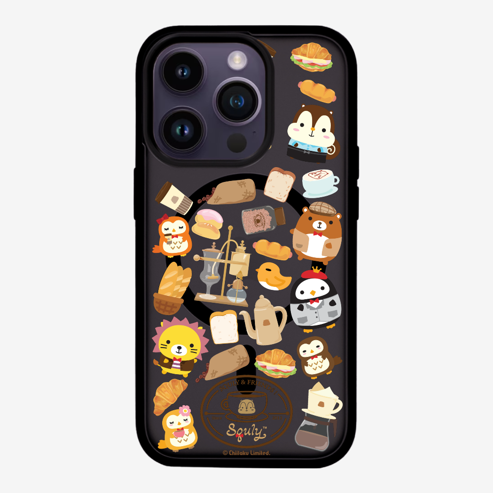 Vintage Cafe Motif Phone Case