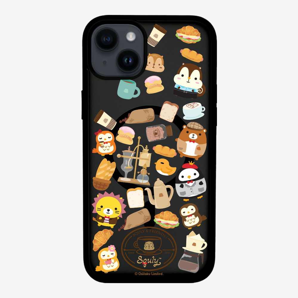 Vintage Cafe Motif Phone Case