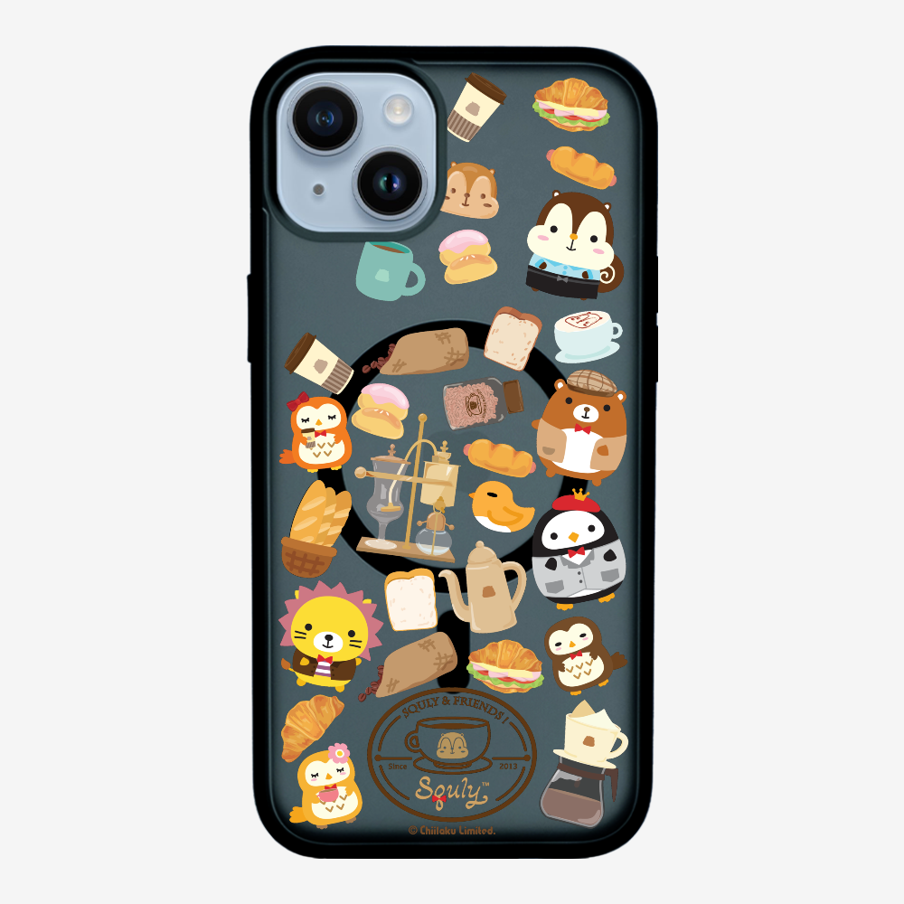 Vintage Cafe Motif Phone Case