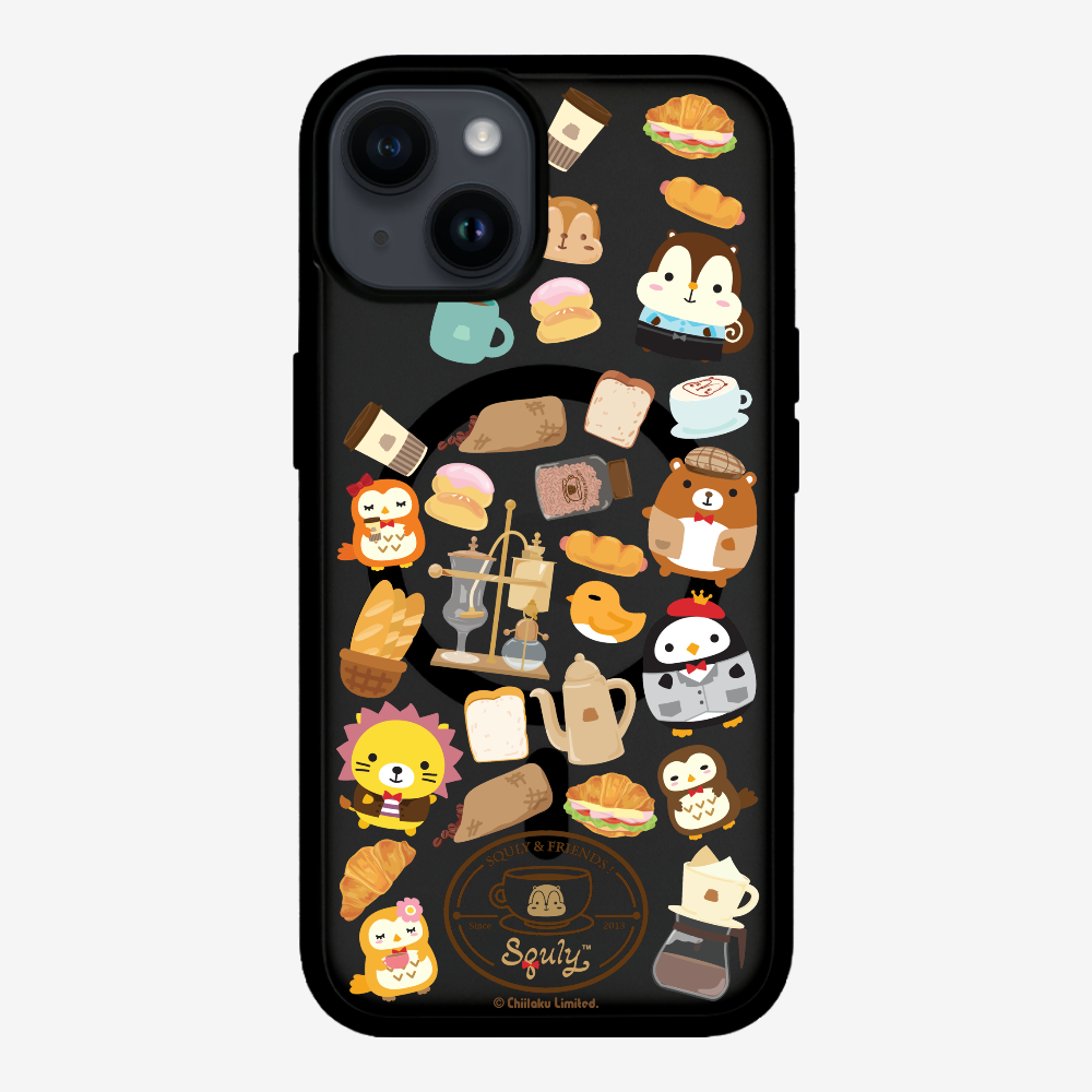 Vintage Cafe Motif Phone Case