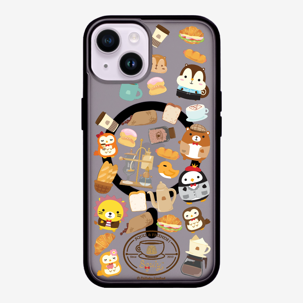 Vintage Cafe Motif Phone Case