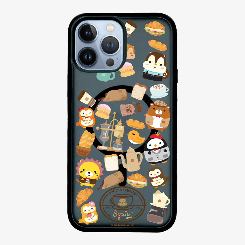 Vintage Cafe Motif Phone Case