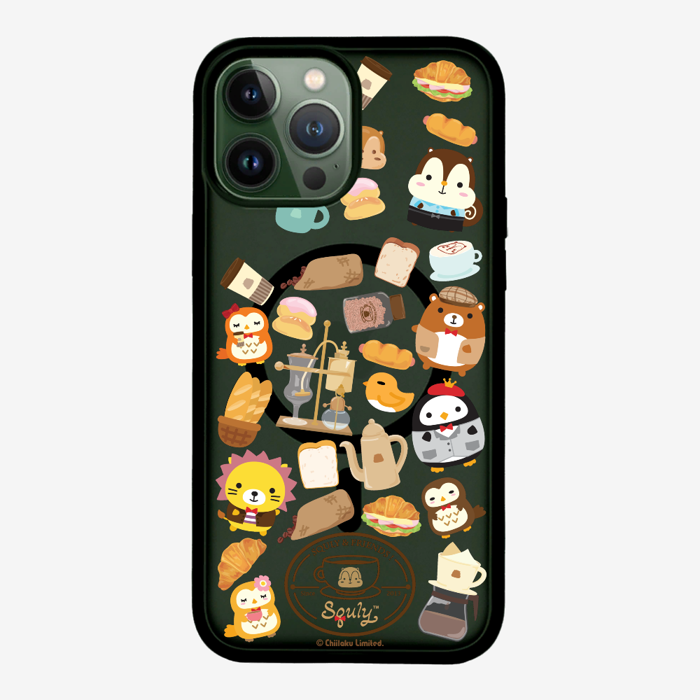 Vintage Cafe Motif Phone Case