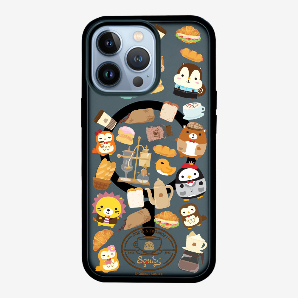 Vintage Cafe Motif Phone Case