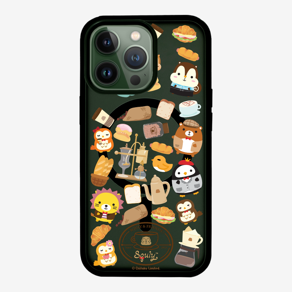 Vintage Cafe Motif Phone Case