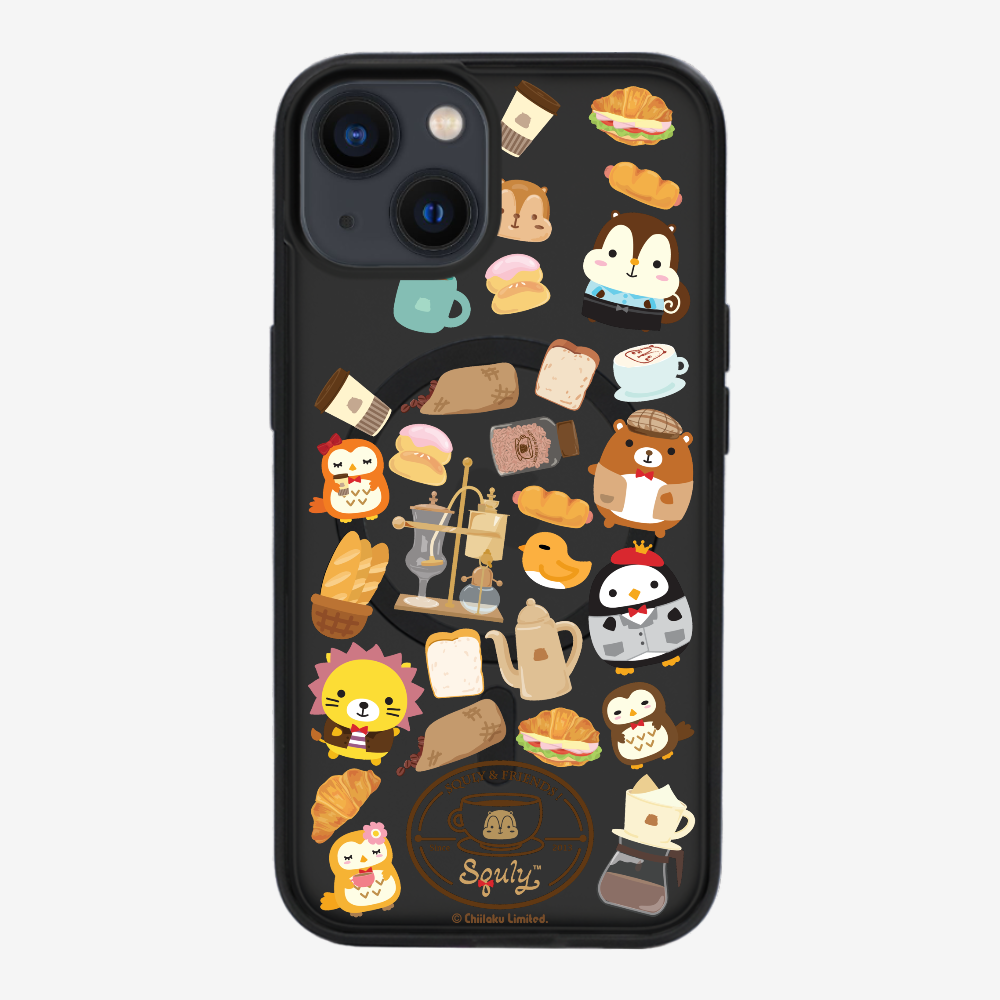 Vintage Cafe Motif Phone Case