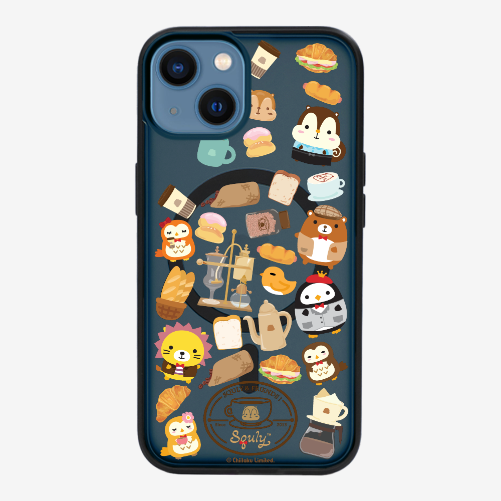 Vintage Cafe Motif Phone Case