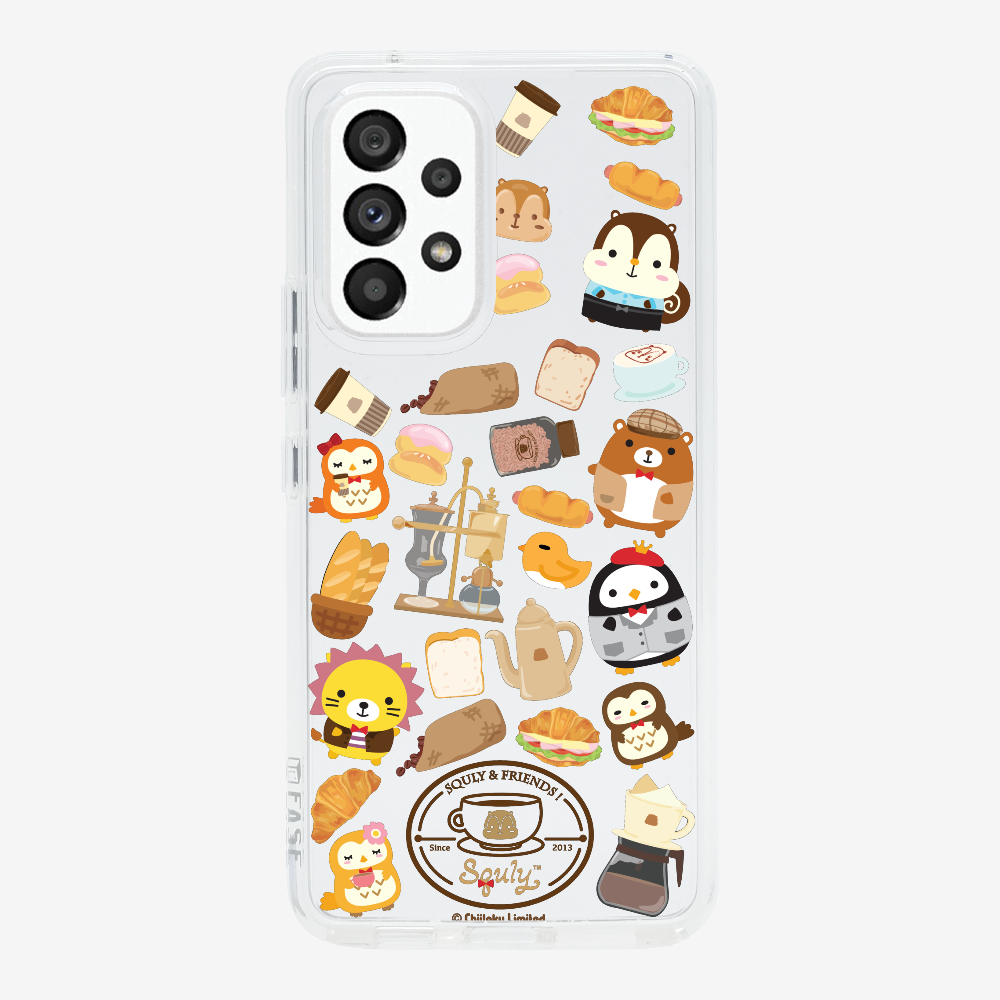 Vintage Cafe Motif Phone Case