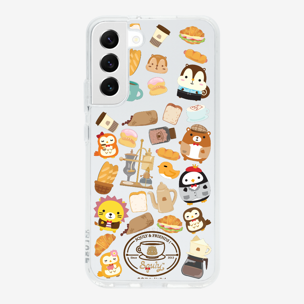 Vintage Cafe Motif Phone Case