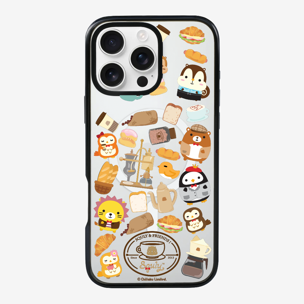 Vintage Cafe Motif Phone Case