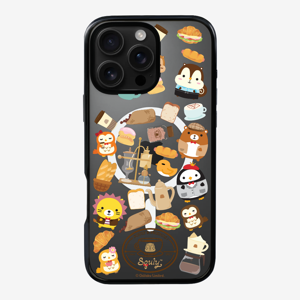 Vintage Cafe Motif Phone Case