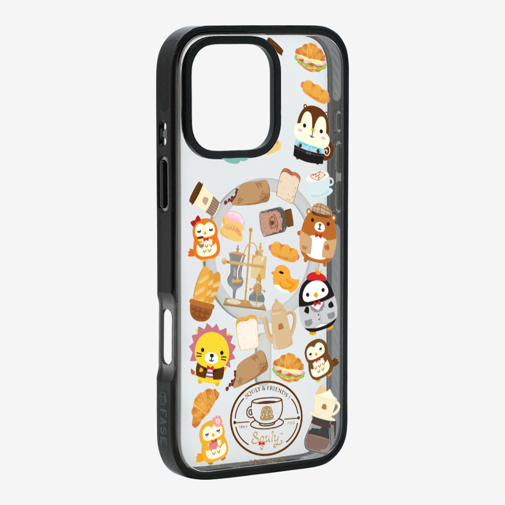 Vintage Cafe Motif Phone Case