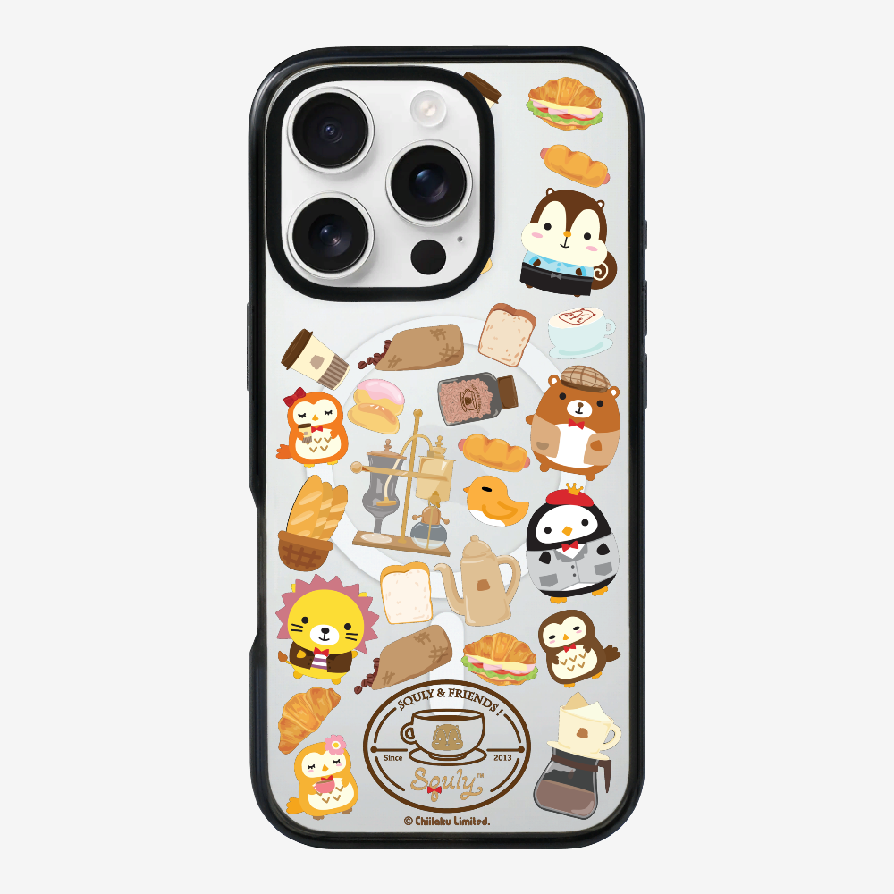 Vintage Cafe Motif Phone Case