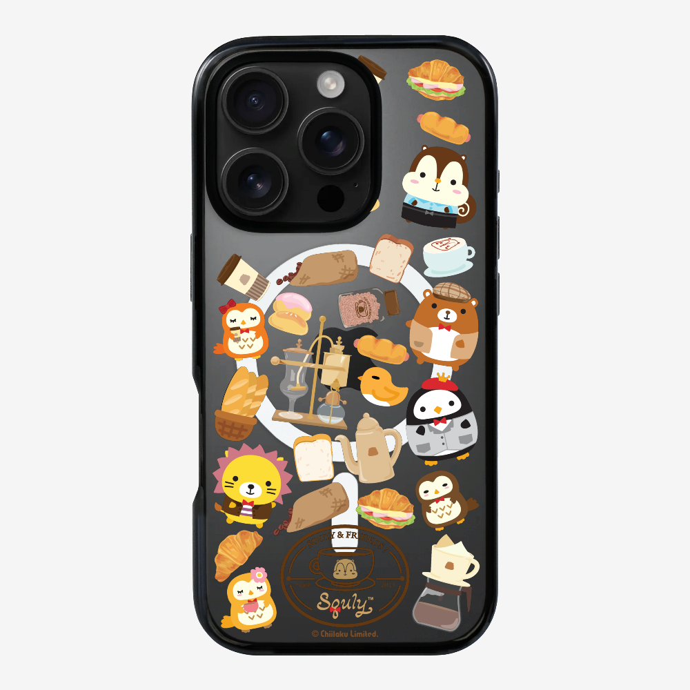 Vintage Cafe Motif Phone Case