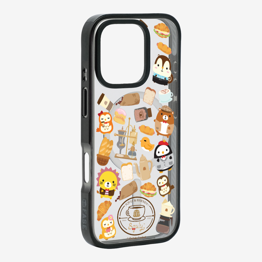 Vintage Cafe Motif Phone Case