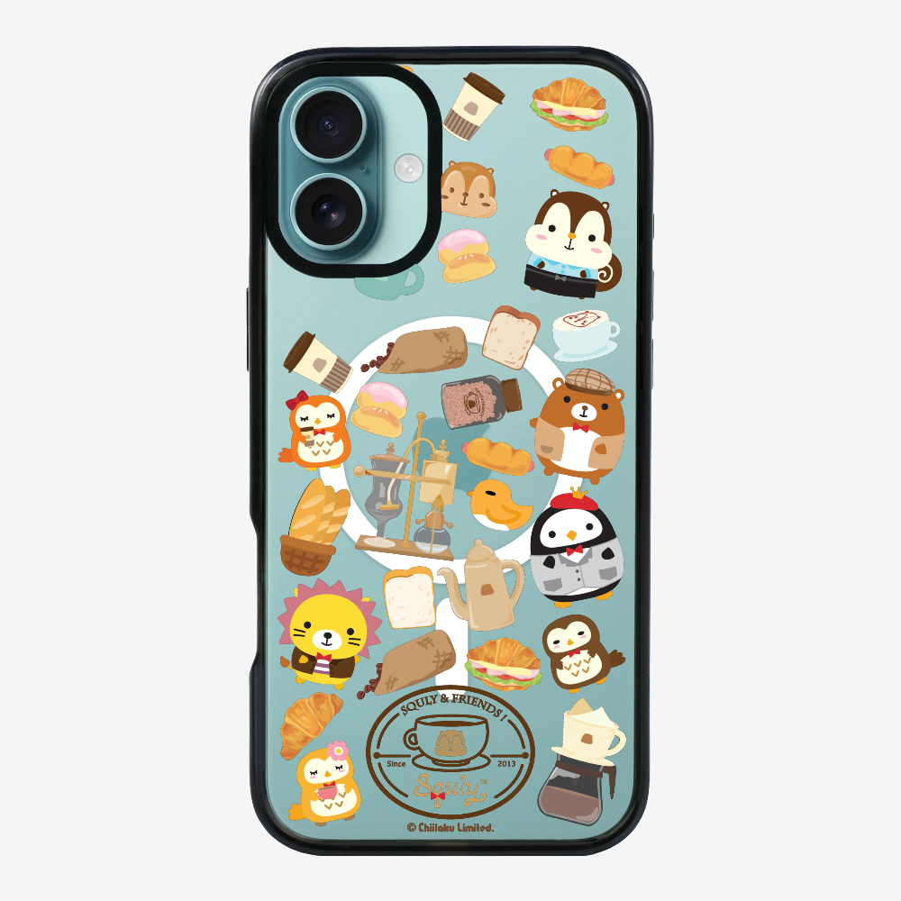 Vintage Cafe Motif Phone Case