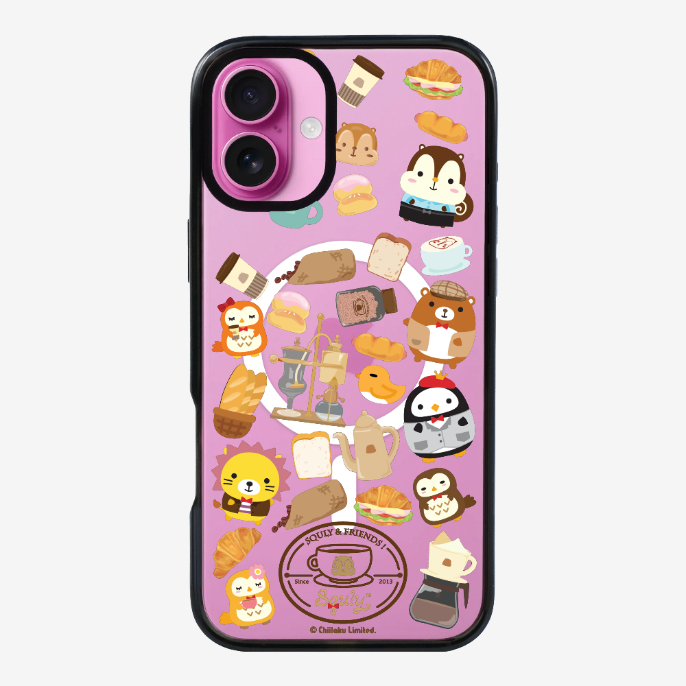 Vintage Cafe Motif Phone Case