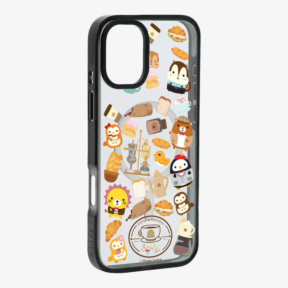 Vintage Cafe Motif Phone Case