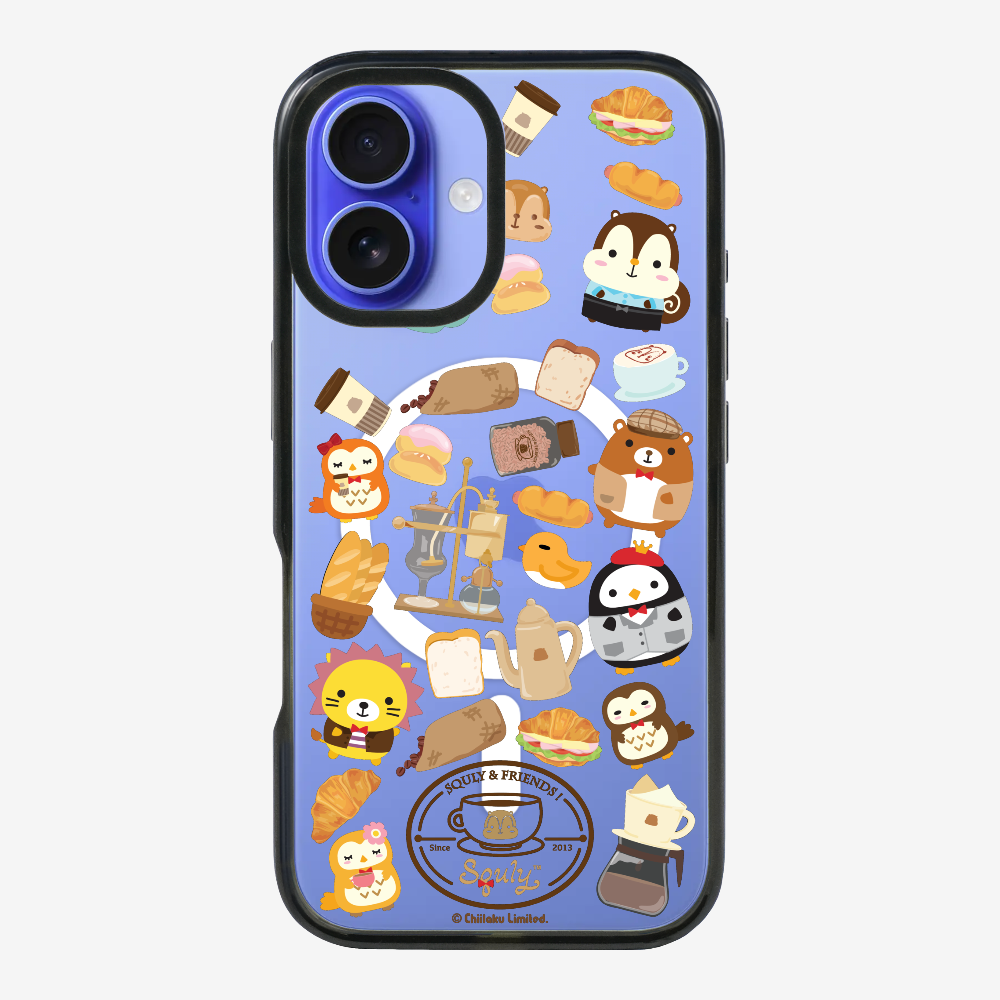 Vintage Cafe Motif Phone Case