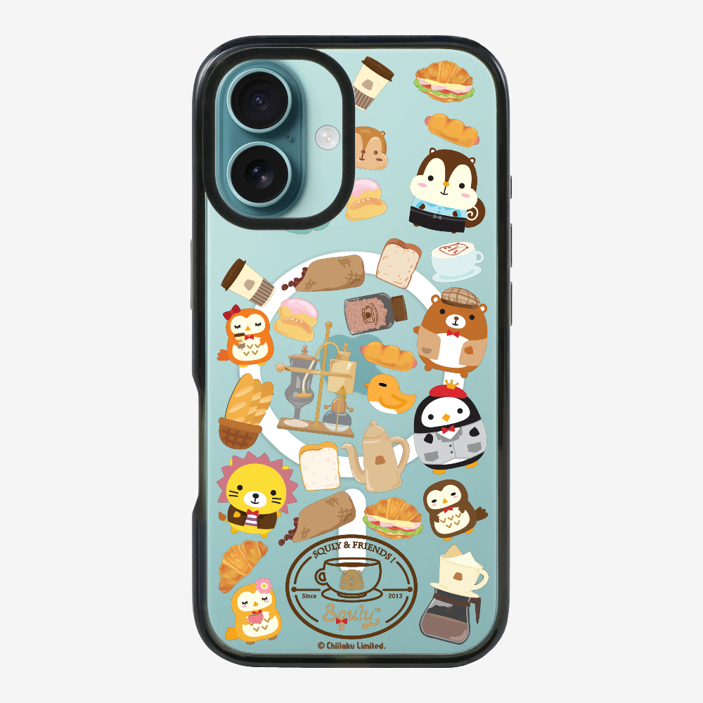 Vintage Cafe Motif Phone Case